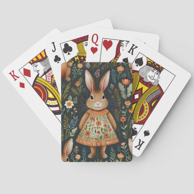 Jeu De Cartes Magie de lapin de printemps (dos)