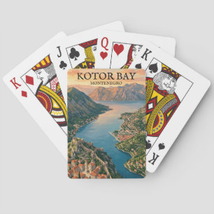 Jeu De Cartes Magnifique baie de Kotor Montenegro Voyage Rétro