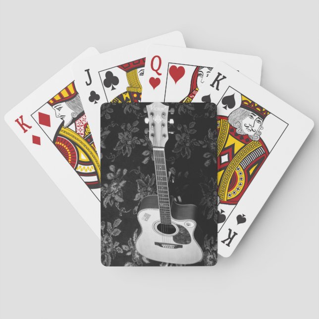 Jeu De Cartes Magnifique Belle Guitare Africaine en Niveaux de g (dos)