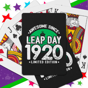 Jeu De Cartes Magnifique depuis 1920 Leap Année Jour Février 29