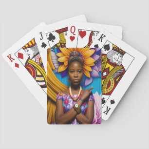 Jeu De Cartes Magnifique femme africaine avec montre