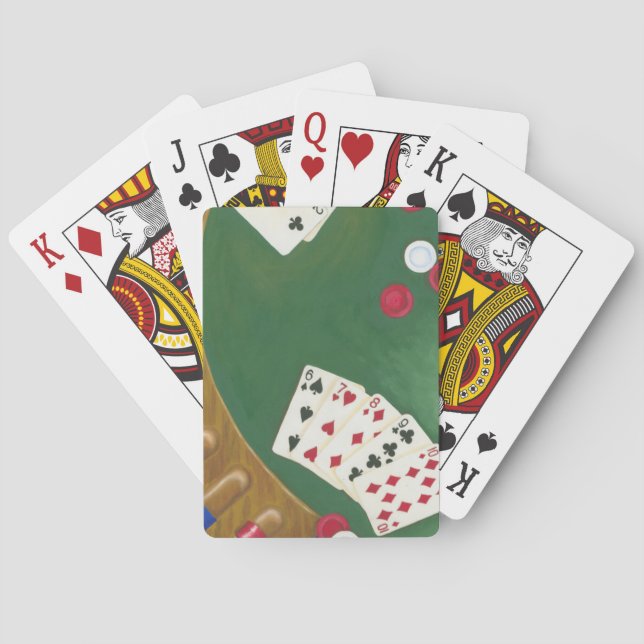 Jeu De Cartes Main de Poker gagnante six à dix (dos)