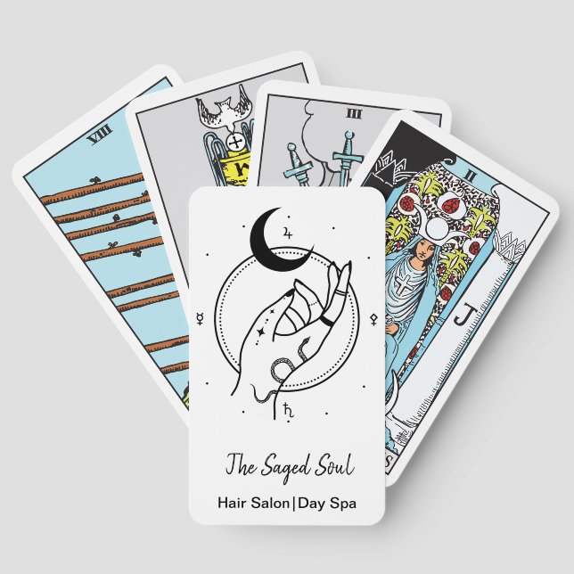 Jeu De Cartes main occulte et lune (Verso)