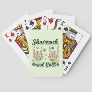 Jeu De Cartes Main shamrock et rouleau