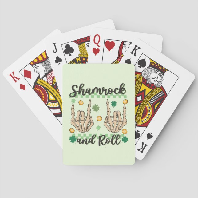 Jeu De Cartes Main shamrock et rouleau (dos)