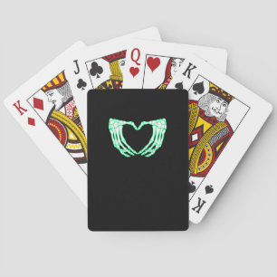 Jeu De Cartes Mains de squelette, Coeur, Costume d'Halloween de 