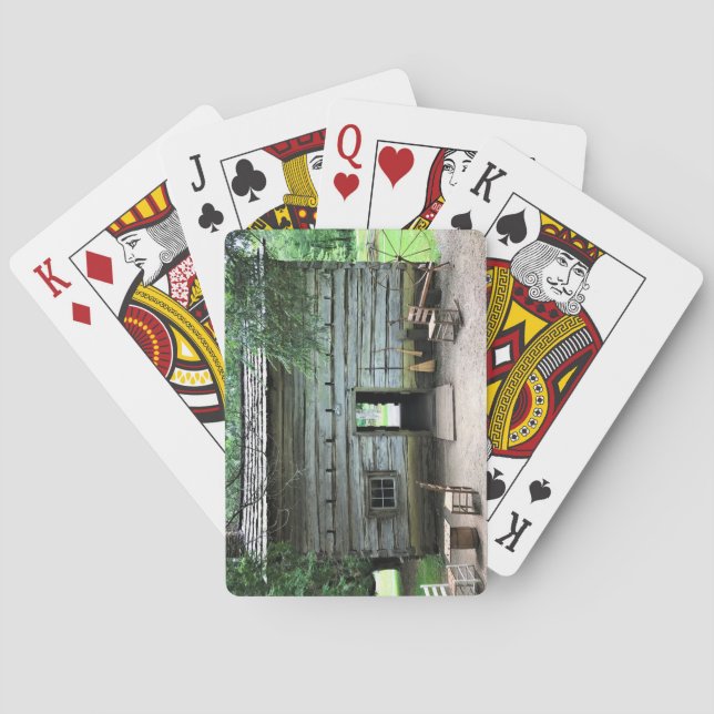 Jeu De Cartes Maison Appalachian à Mabry Mill, Virginie (dos)