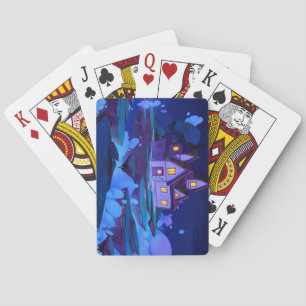 Jeu De Cartes Maison d'Halloween cool et colorée Déplaisante flo