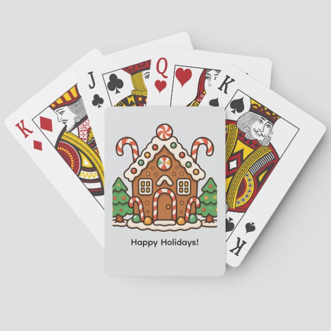 Jeu De Cartes Maison en pain d'épice de vacances (dos)