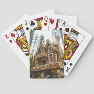Jeu De Cartes Maison en pain d'épices de la forêt jouant aux car