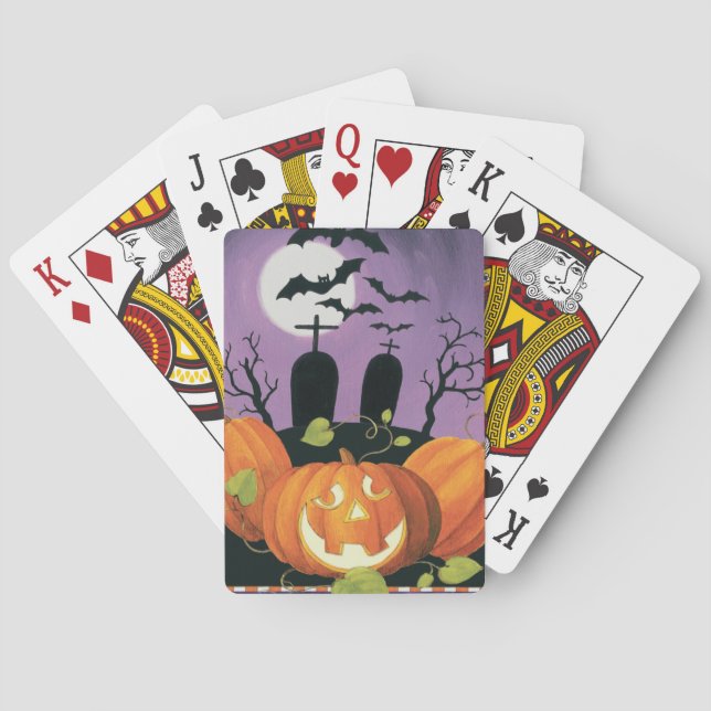 Jeu De Cartes Maison hantée d'Halloween éffrayant (dos)