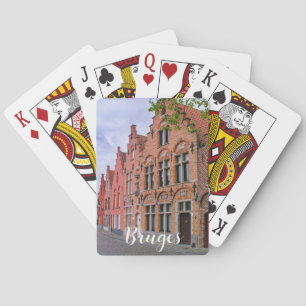 Jeu De Cartes Maisons médiévales en briques colorées à Bruges, B