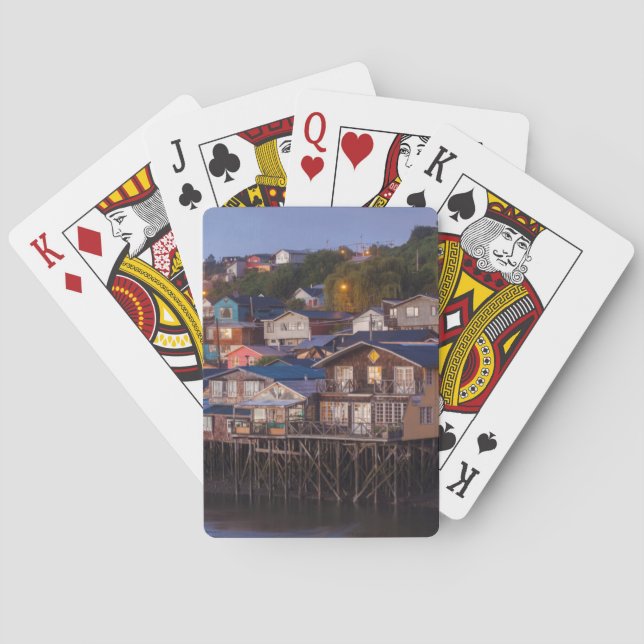 Jeu De Cartes Maisons sur pilotis Palafito, vue surélevée (dos)