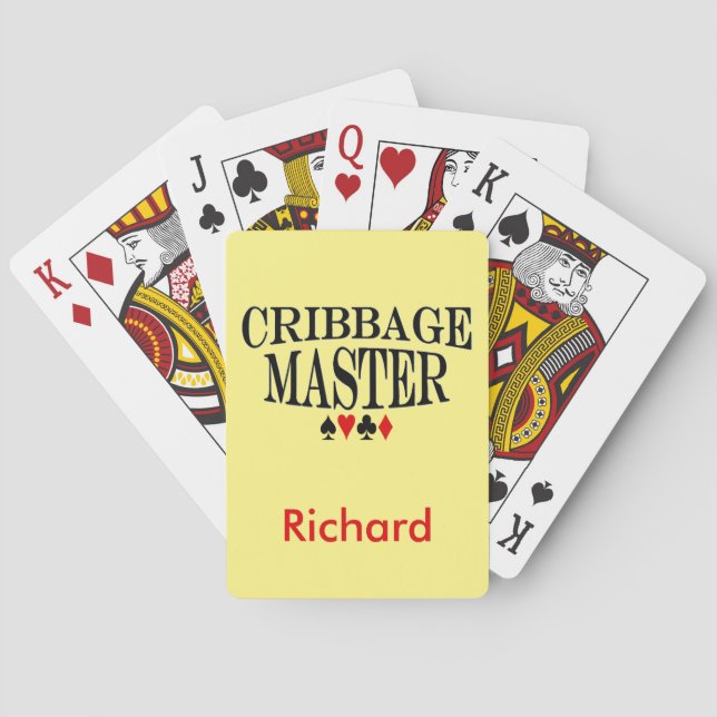 Jeu De Cartes Maître personnalisé de Cribbage (dos)