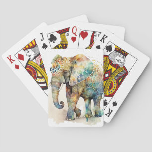 Jeu De Cartes Majestic Elephant Belle oeuvre d'art Guide d'espri