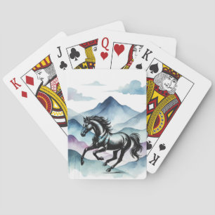 Jeu De Cartes Majestic Horse & Watercolor Mountain Places