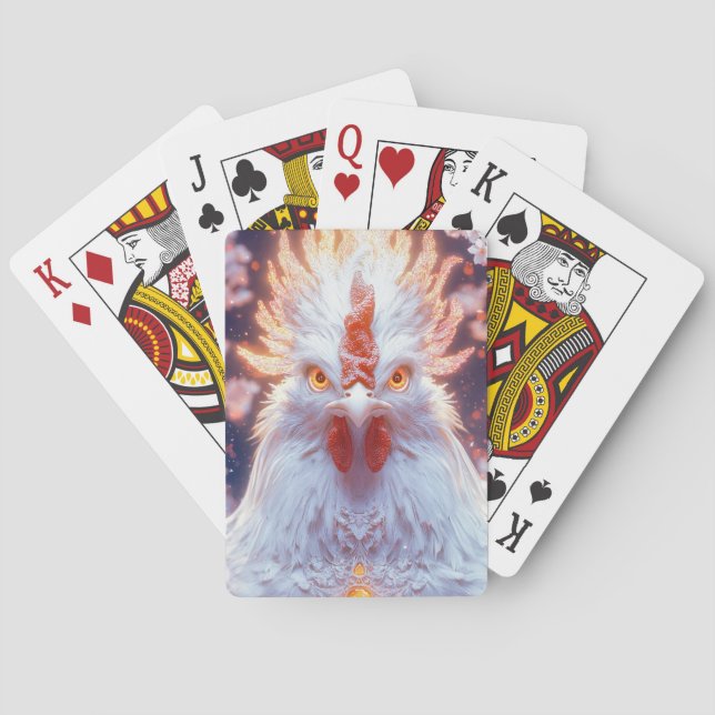 Jeu De Cartes Majestic Phoenix Rooster : Fleurs de feu (dos)
