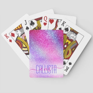 Jeu De Cartes Majestic rose violet Nebula Galaxy Parties scintil