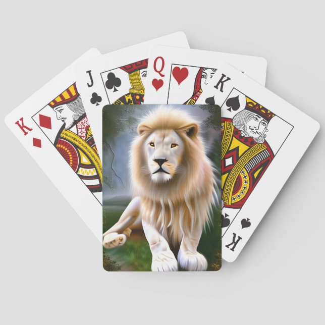 Jeu De Cartes Majestic White Lion Ethereal Art (dos)