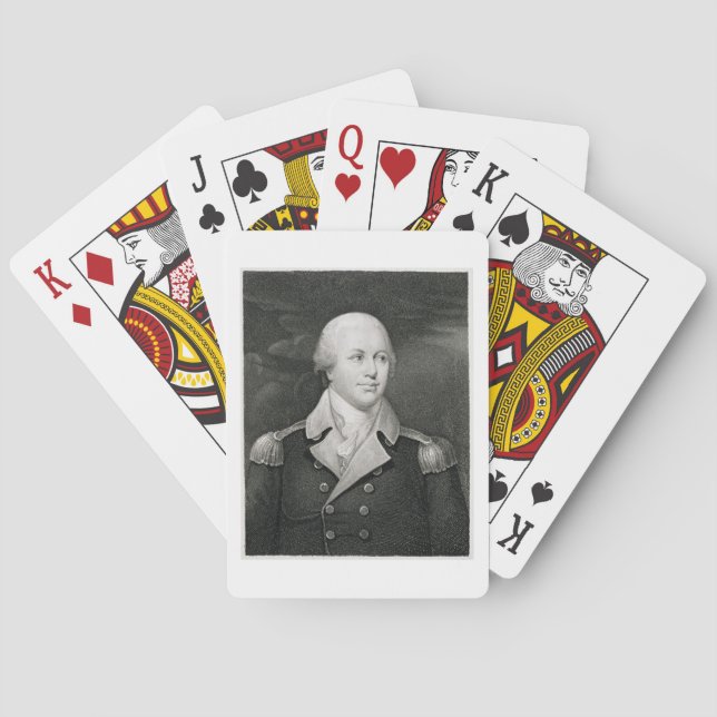 Jeu De Cartes Major général Nathaniel Greene (1742-1786), gravé (dos)