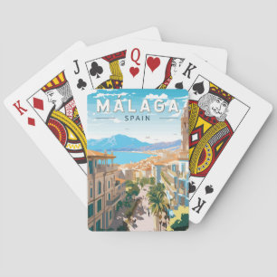 Jeu De Cartes Malaga Espagne Travel Art Vintage