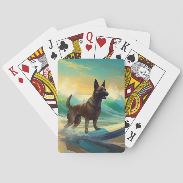 Jeu De Cartes Malinoi Beach Surf Peinture belge (dos)