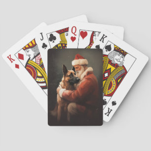 Jeu De Cartes Malinoi Belge Avec Noël Festif Du Père Noël