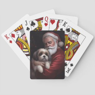 Jeu De Cartes Malti Tzu avec le Père Noël Festif Noël