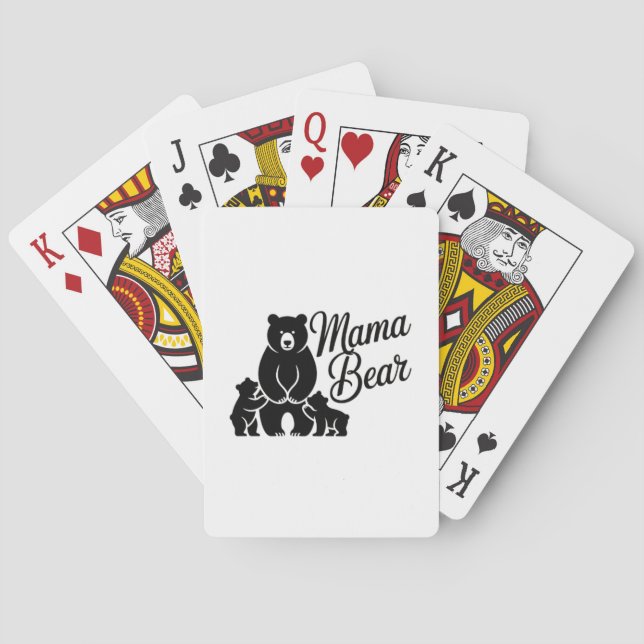 Jeu De Cartes Mama Bear with Cubs Cute Family Bear (dos)