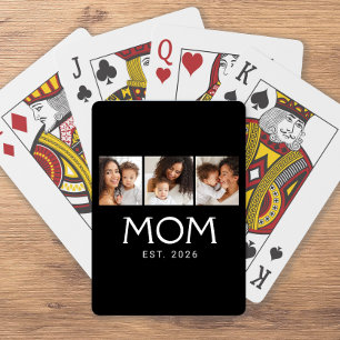 Jeu De Cartes Maman a établi la typographie noire 3 Photo