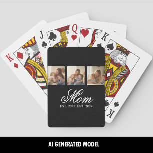Jeu De Cartes Maman a établi trois souvenirs de famille en photo