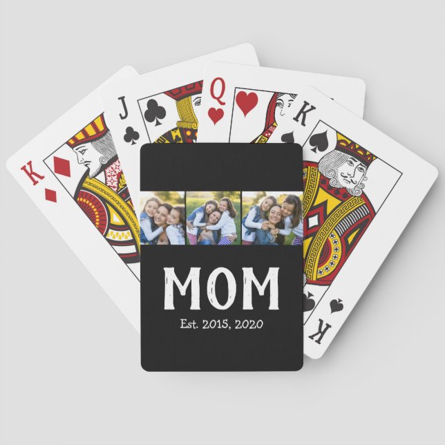 Jeu De Cartes Maman a établi un script élégant noir 3 Photo (dos)