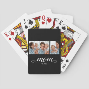 Jeu De Cartes Maman a établi un script moderne gras noir 3 Photo