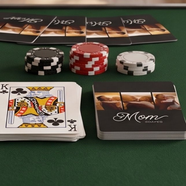Jeu De Cartes Maman a établi un script moderne noir 3 Photo (Créateur téléchargé)