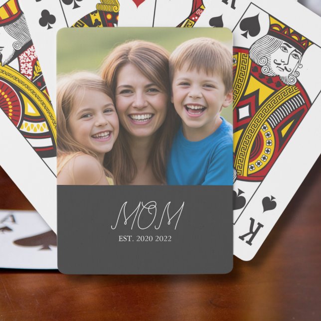 Jeu De Cartes Maman a établi un script moderne noir 3 Photo (Créateur téléchargé)