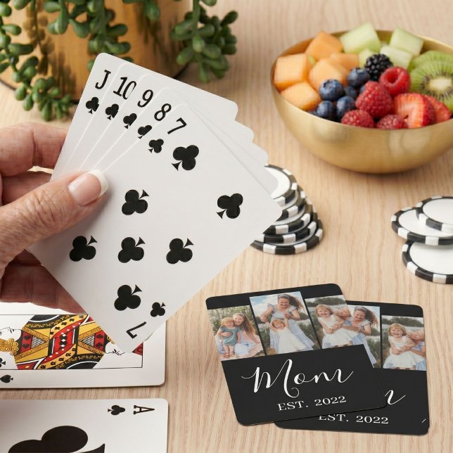 Jeu De Cartes Maman a établi un script moderne noir 3 Photo (Créateur téléchargé)