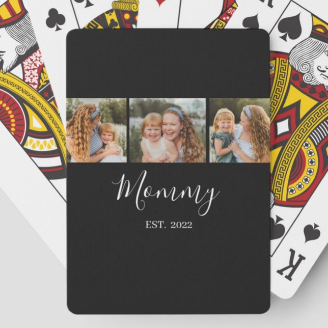 Jeu De Cartes Maman a établi un script moderne noir 3 Photo (Créateur téléchargé)