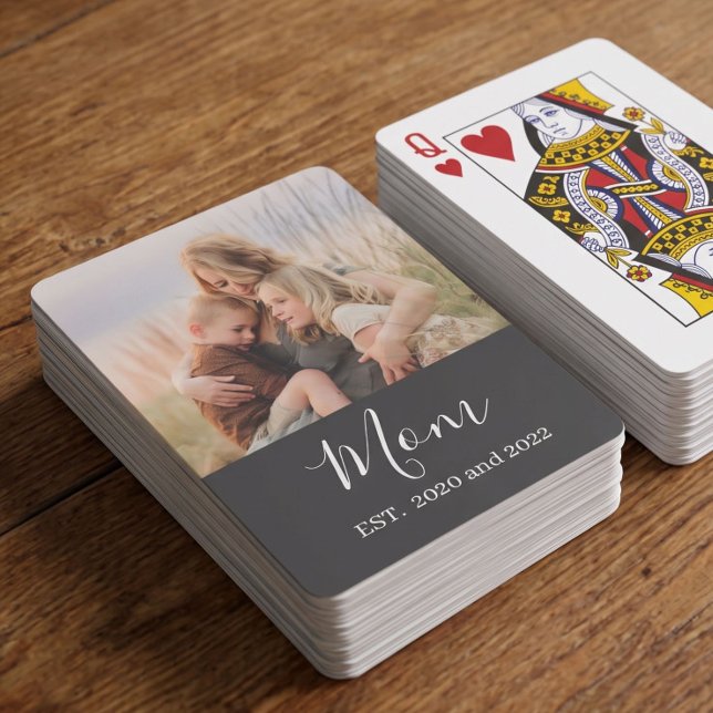 Jeu De Cartes Maman a établi un script moderne photo noir (Créateur téléchargé)