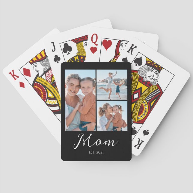Jeu De Cartes Maman a établi un script noir 3 Photo  (dos)
