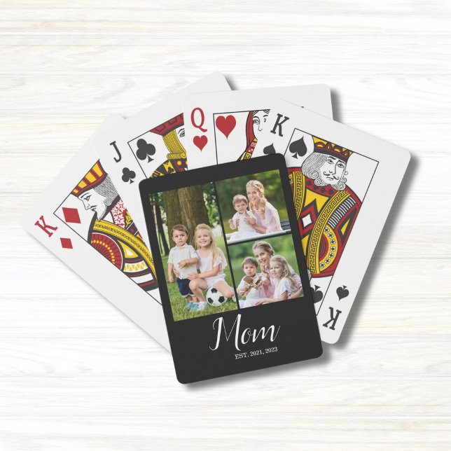 Jeu De Cartes Maman a établi un script noir 3 Photo  (Créateur téléchargé)