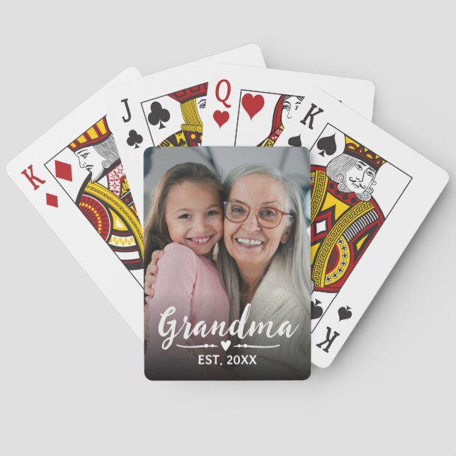 Jeu De Cartes Maman a établi un script photo blanc (dos)