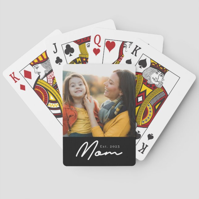 Jeu De Cartes Maman a établi un script photo noir (dos)