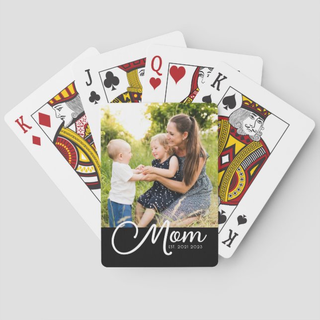 Jeu De Cartes Maman a établi un script photo noir  (dos)