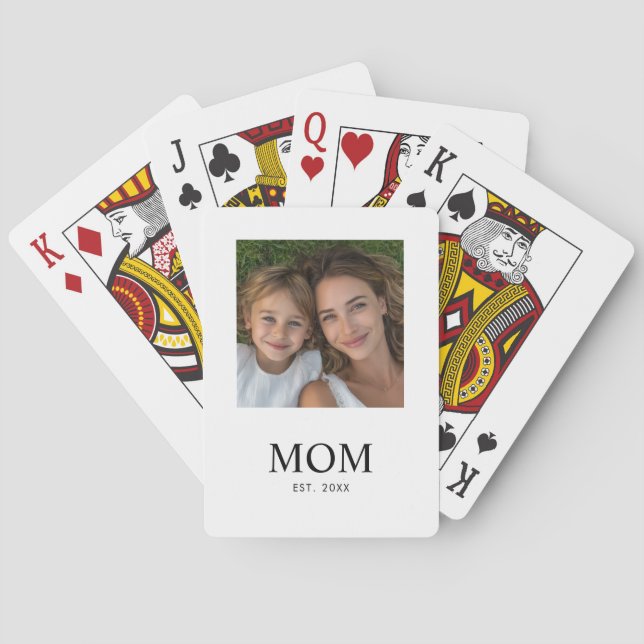 Jeu De Cartes Maman a établi un script photo noir  (dos)