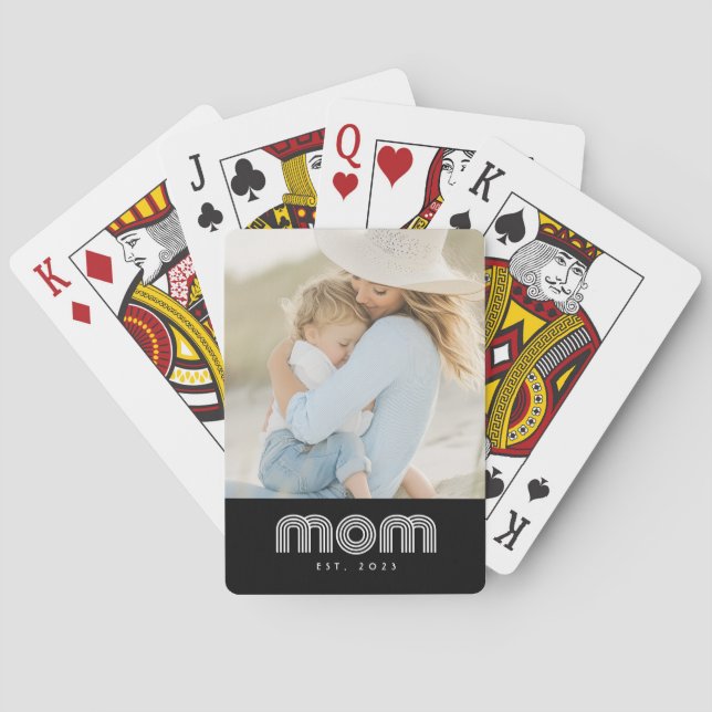 Jeu De Cartes Maman a établi un script photo noir  (dos)