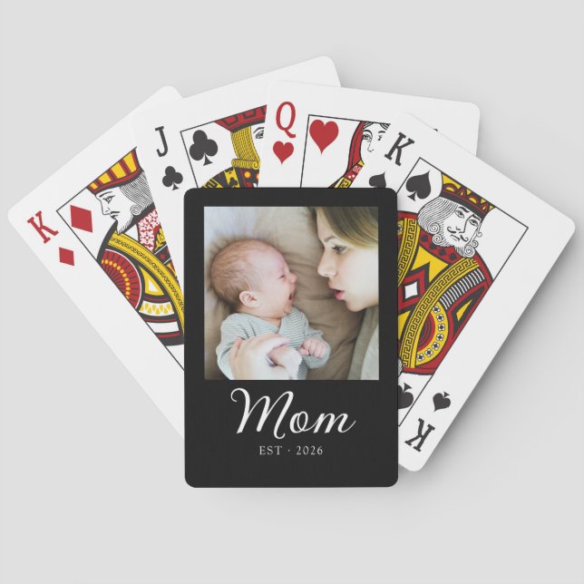 Jeu De Cartes Maman a établi un script photo noir (dos)