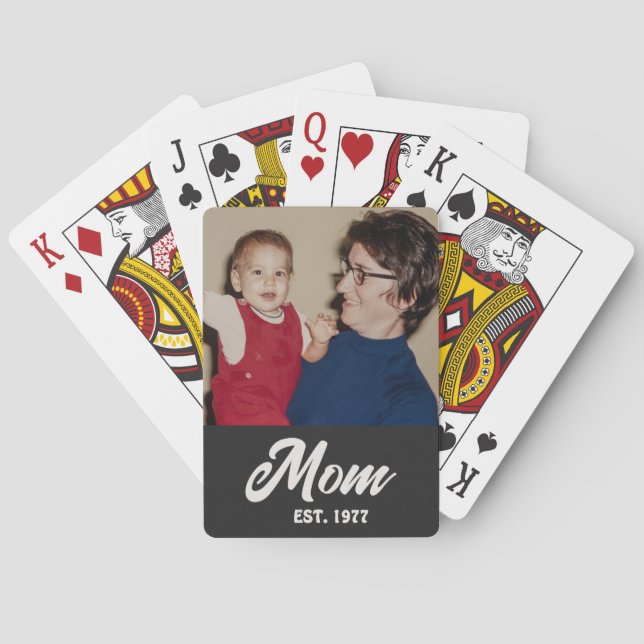 Jeu De Cartes Maman a établi un script photo noir (dos)