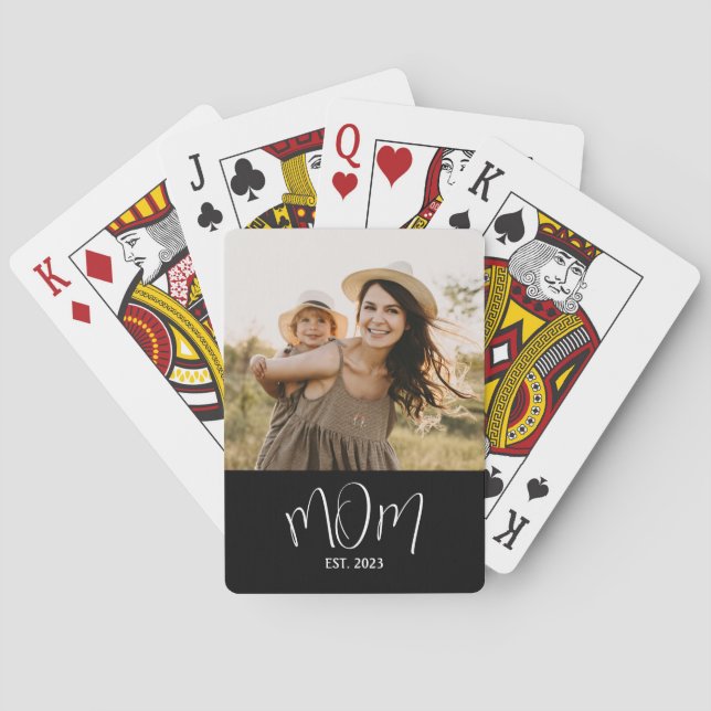 Jeu De Cartes Maman a établi un script photo noir (dos)