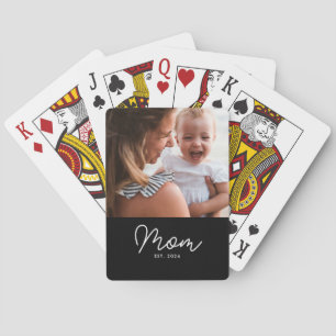 Jeu De Cartes Maman a établi un script photo noir