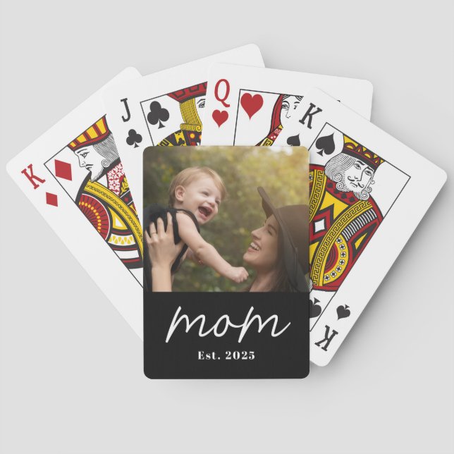 Jeu De Cartes Maman a établi un script photo noir (dos)